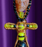Copper Wired 'Sunshine' Crystal Beaded Ankh Pendant