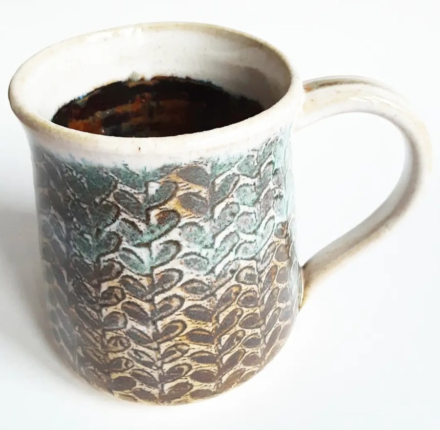 Mug Brown Glazed  - Hand Thrown Stoneware Ceramic Mug 