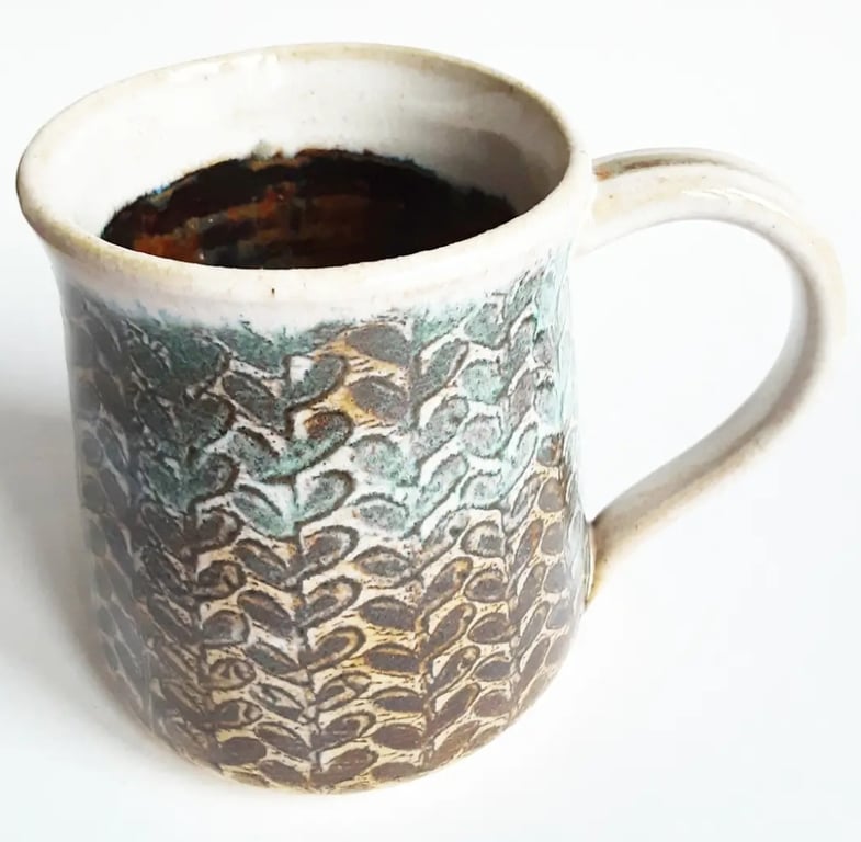 Mug Brown Glazed  - Hand Thrown Stoneware Ceramic Mug 