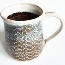 Mug Brown Glazed  - Hand Thrown Stoneware Ceramic Mug 