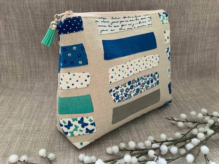 Toiletry Bag, Large Cosmetic Bag, Make Up Bag, Travel Bag, Cosmetic Purse, Flora