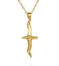 Gold vermeil Albatross charm pendant and chain.