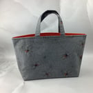 Spiders web tote bag, Gothic shopper, handmade in Sussex