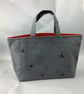 Spiders web tote bag, Gothic shopper, handmade in Sussex