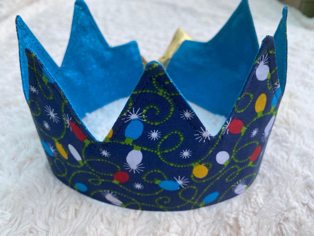 Christmas Cracker Hats Tin of 4 or 6, Reusable Reversible Fabric Party Hats