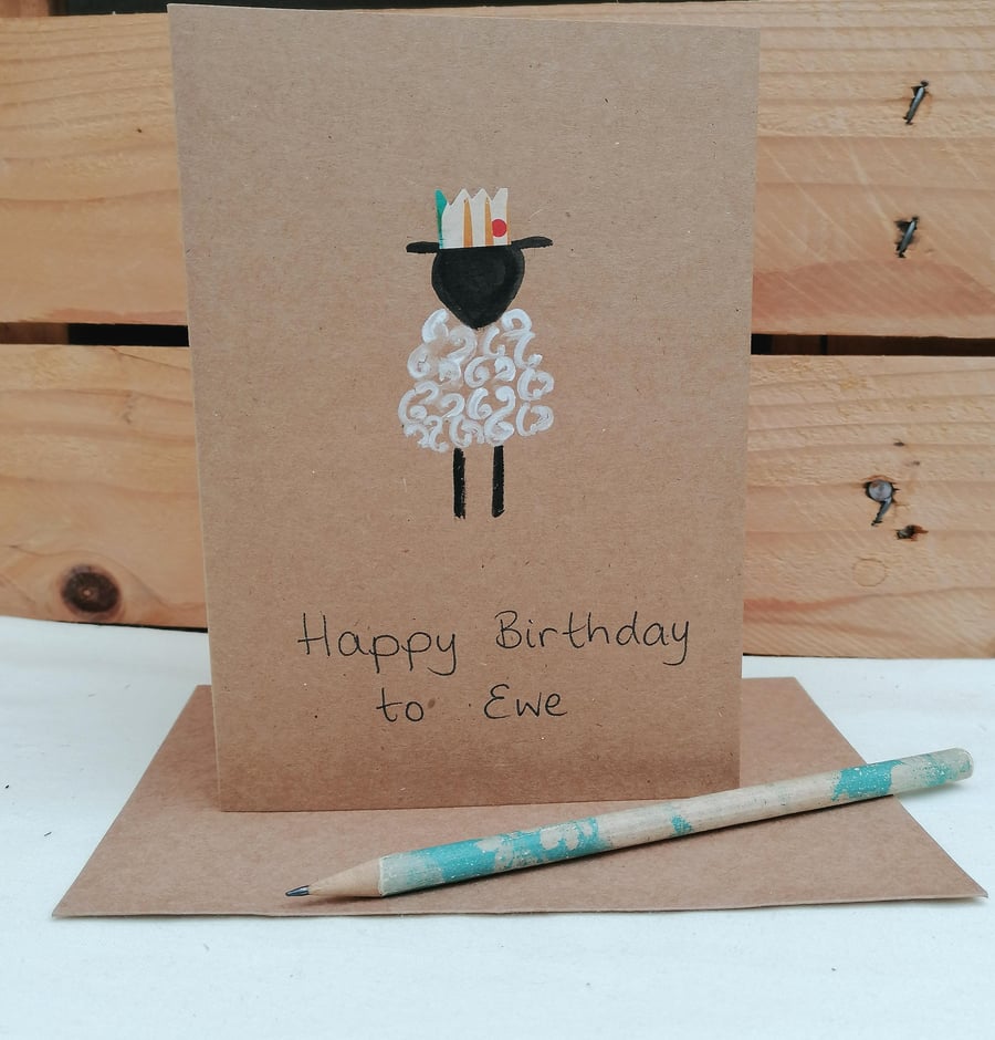  Birthday Card, Happy Birthday to Ewe