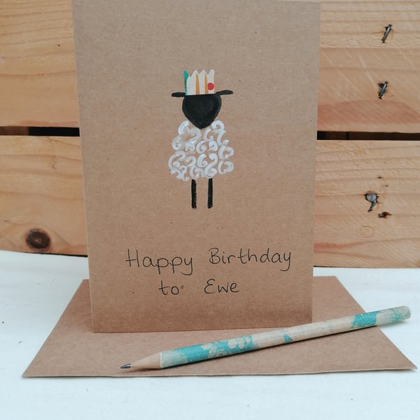 Birthday Card, Happy Birthday to Ewe