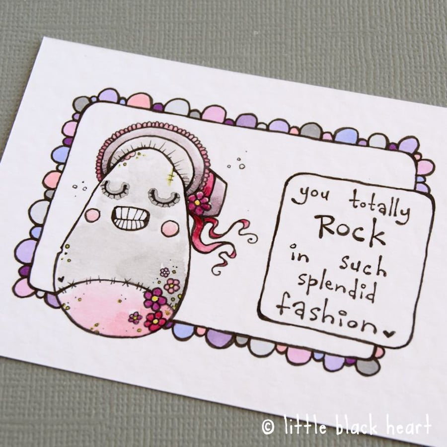 you rock in splendid fashion - original aceo