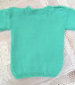 Mint Green Round Neck Chunky Jumper with Teddy Bear Motif for Babies & Toddlers - Image 2
