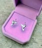 Dainty Hummingbird Sterling Silver Earrings - Image 5