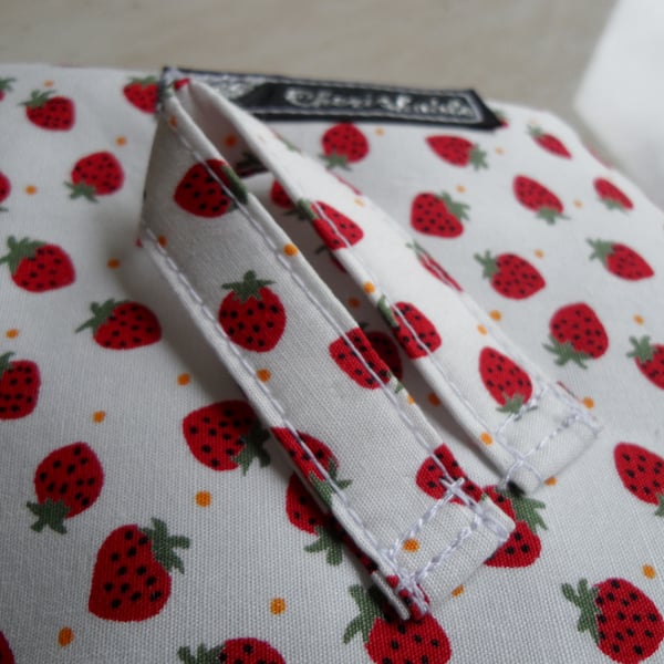 Handmade Scissors Holder with Strawberry Print
