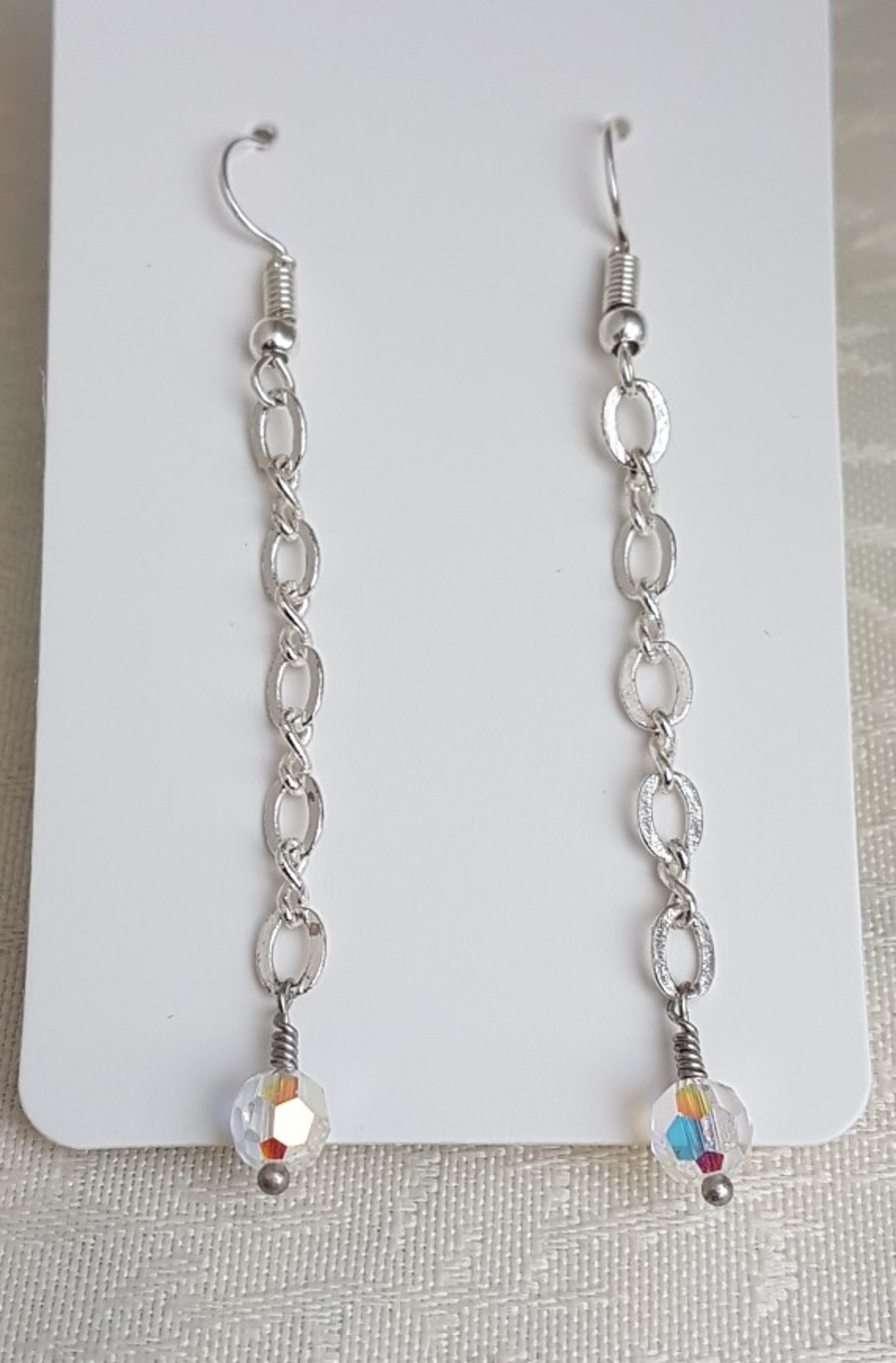 Gorgeous Chain and Crystal Earrings.