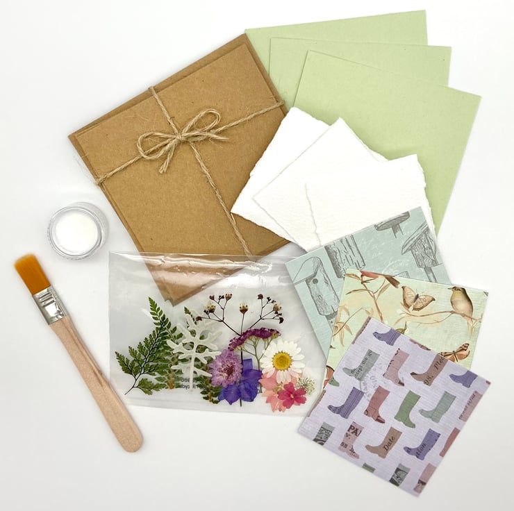 Make Your Own Pressed Flower Cards Kit Folksy