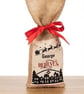 Small personalised Hessian Christmas gift sack