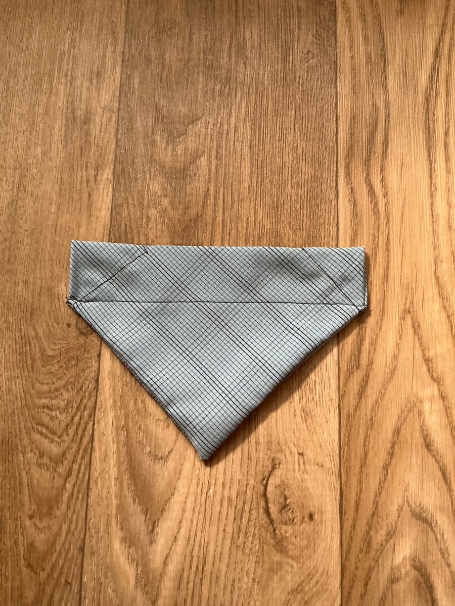 Blue Patterned Medium Dog Bandana 