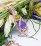 Elven Style Amethyst Wire Wrapped Necklace