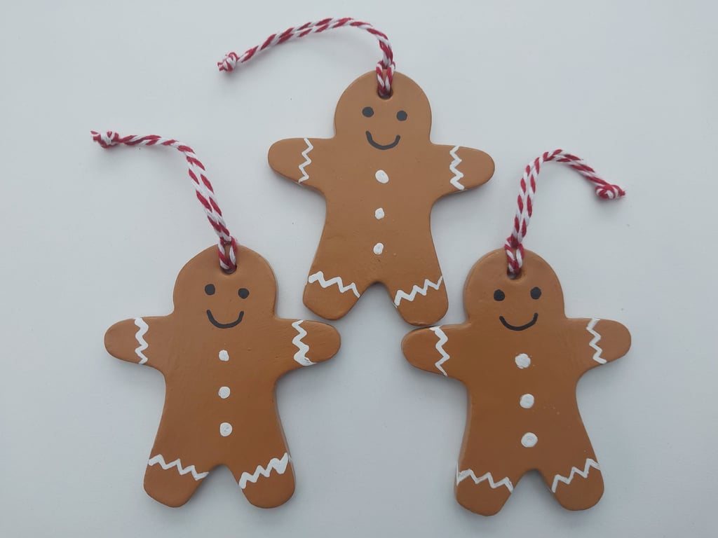 Gingerbread Men x 3 Christmas Hanging decoration