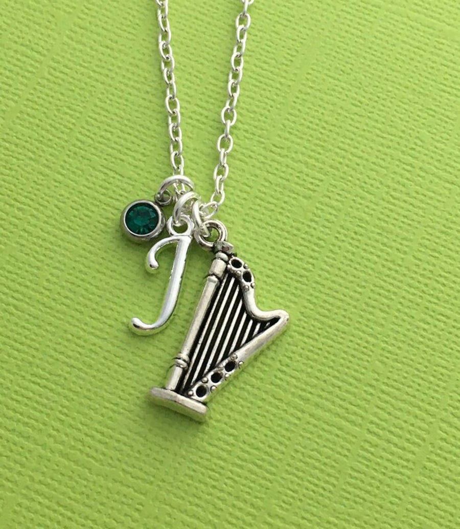 Personalised Harp Necklace 