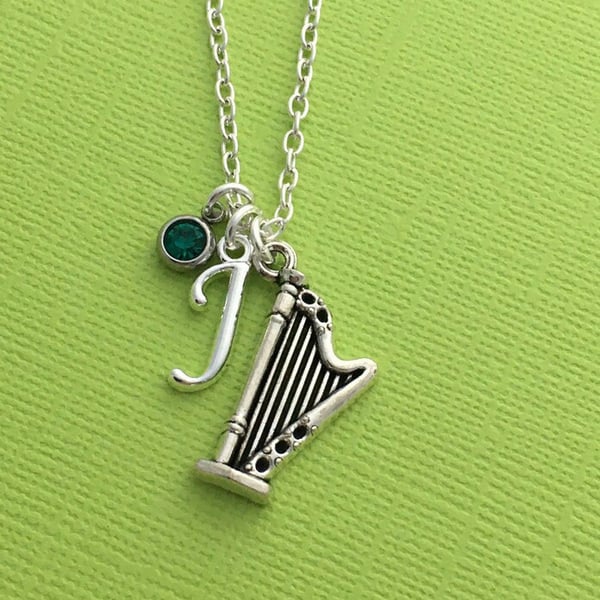 Personalised Harp Necklace 