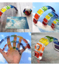 Handmade Glass Skinny Steps Rainbow Bridge - Pet Loss Optional Paw Prints & Card - Image 1