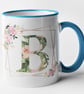 Personalised Floral INITIAL Mug Flowers Mug Custom Name Bridesmaid Gift For Her  - Image 6