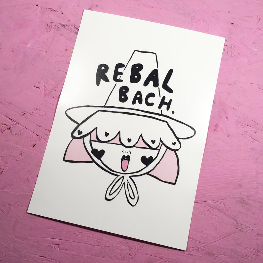 Rebal bach- Welsh Lady Small Poster Print
