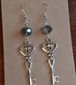 Steampunk key earrings - Image 5