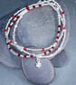 Bracelets Sterling silver with red swarovski and star charm  - Image 1
