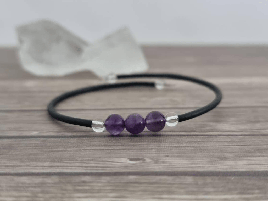 Amethyst Memory Wire Bracelet