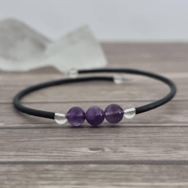 Amethyst Memory Wire Bracelet