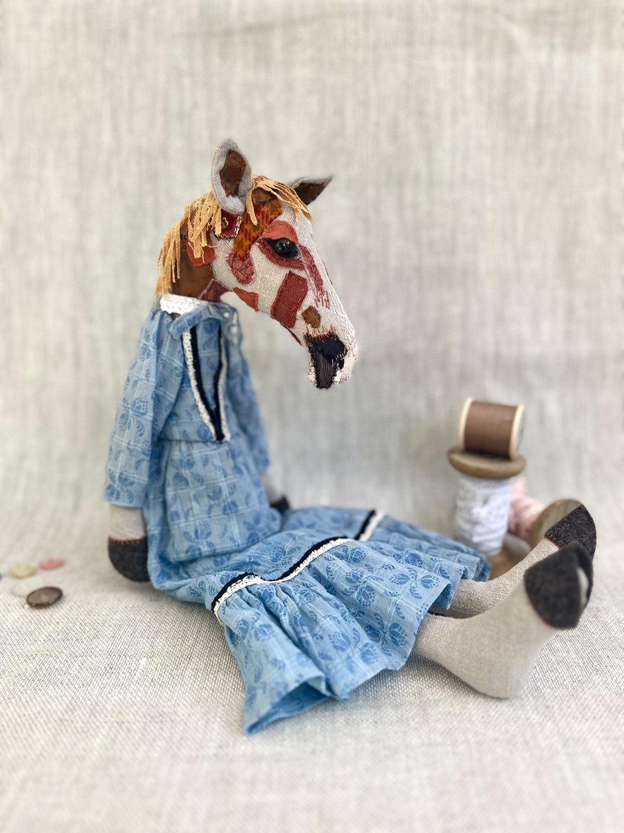 Handcrafted Textile Doll- Cherry the Horse 