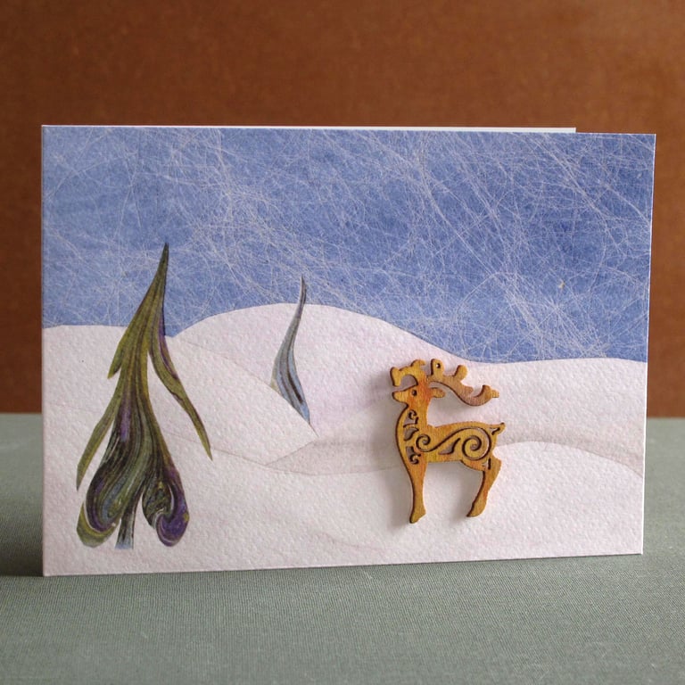Unique Hand Made Christmas Card with Envelope