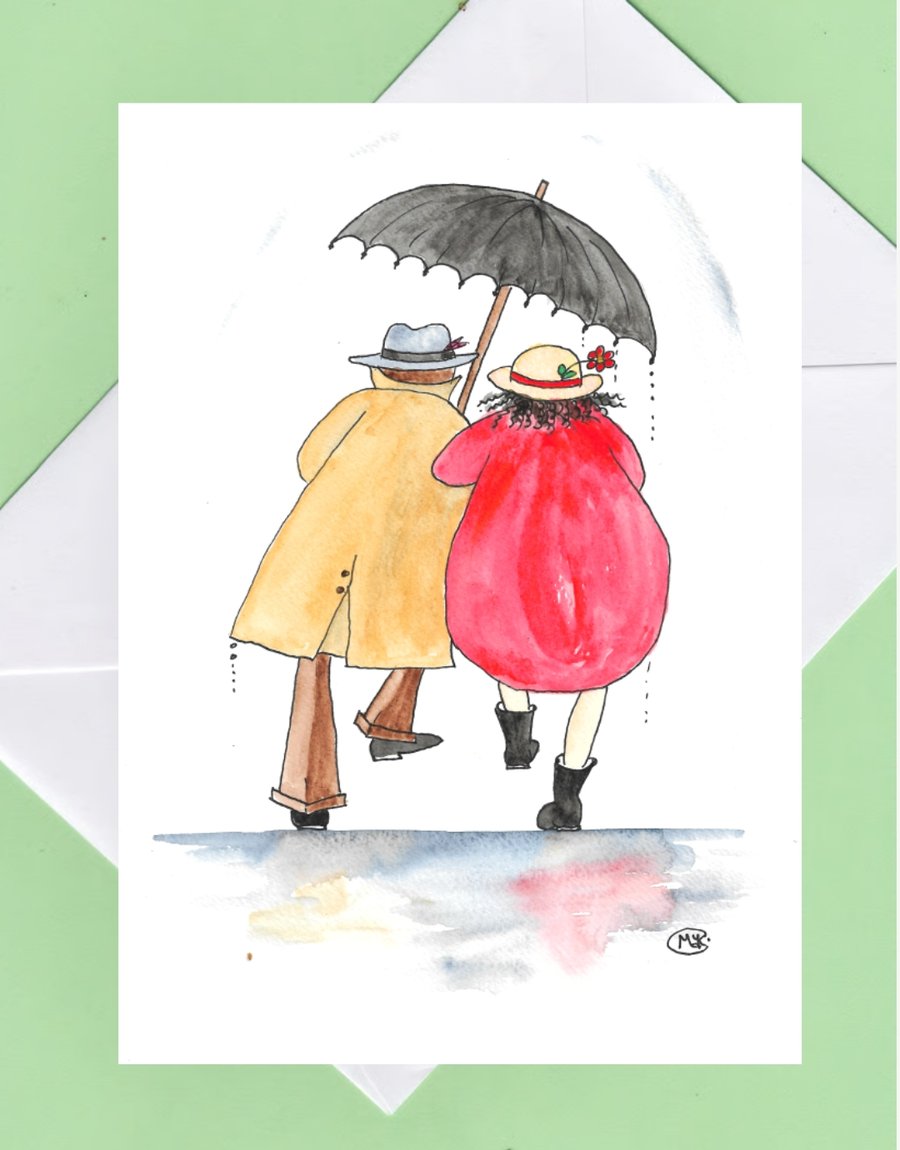 Blank card couple gift. Love and friendship 