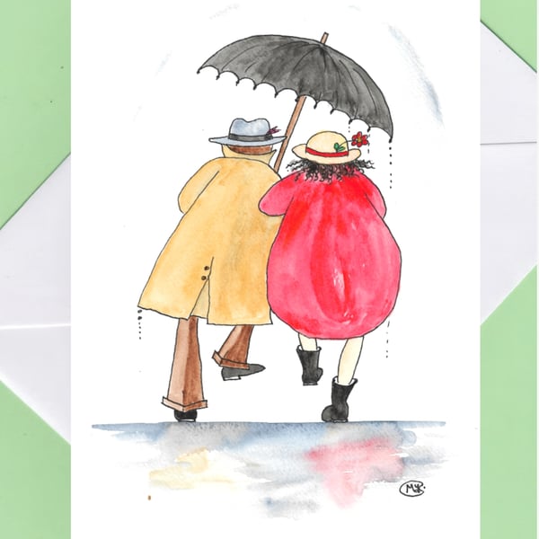 Blank card couple gift. Love and friendship 