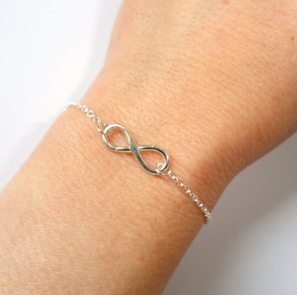 Sterling silver infinity bracelet