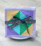 Coaster Set - four coasters with Green, Yellow, Blue and Purple stars fabric. - Image 9