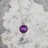 Amethyst Lotus Moon Flower Necklace
