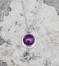 Amethyst Lotus Moon Flower Necklace - Image 1