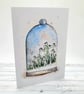 Snowdrops Blank Card - birthday, thanks, thinking of you, art greetings card - Image 4