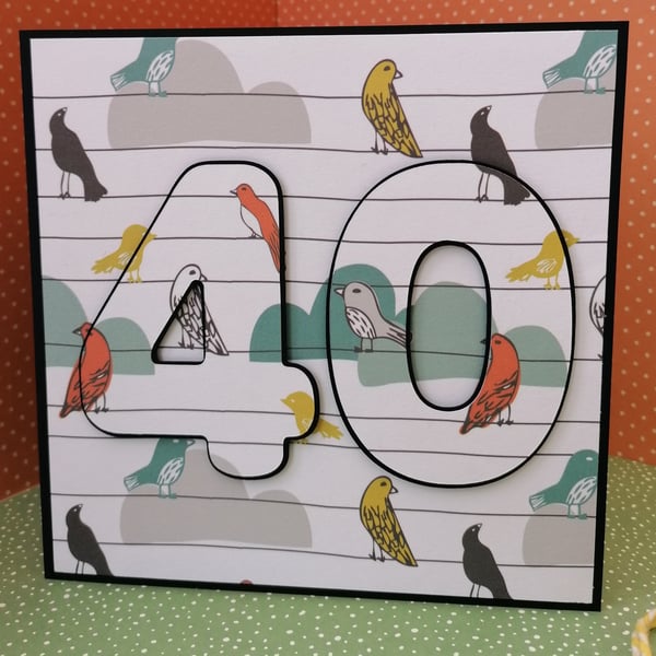 40th Birthday Card. 