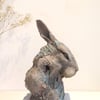 Hare sketch sculpture