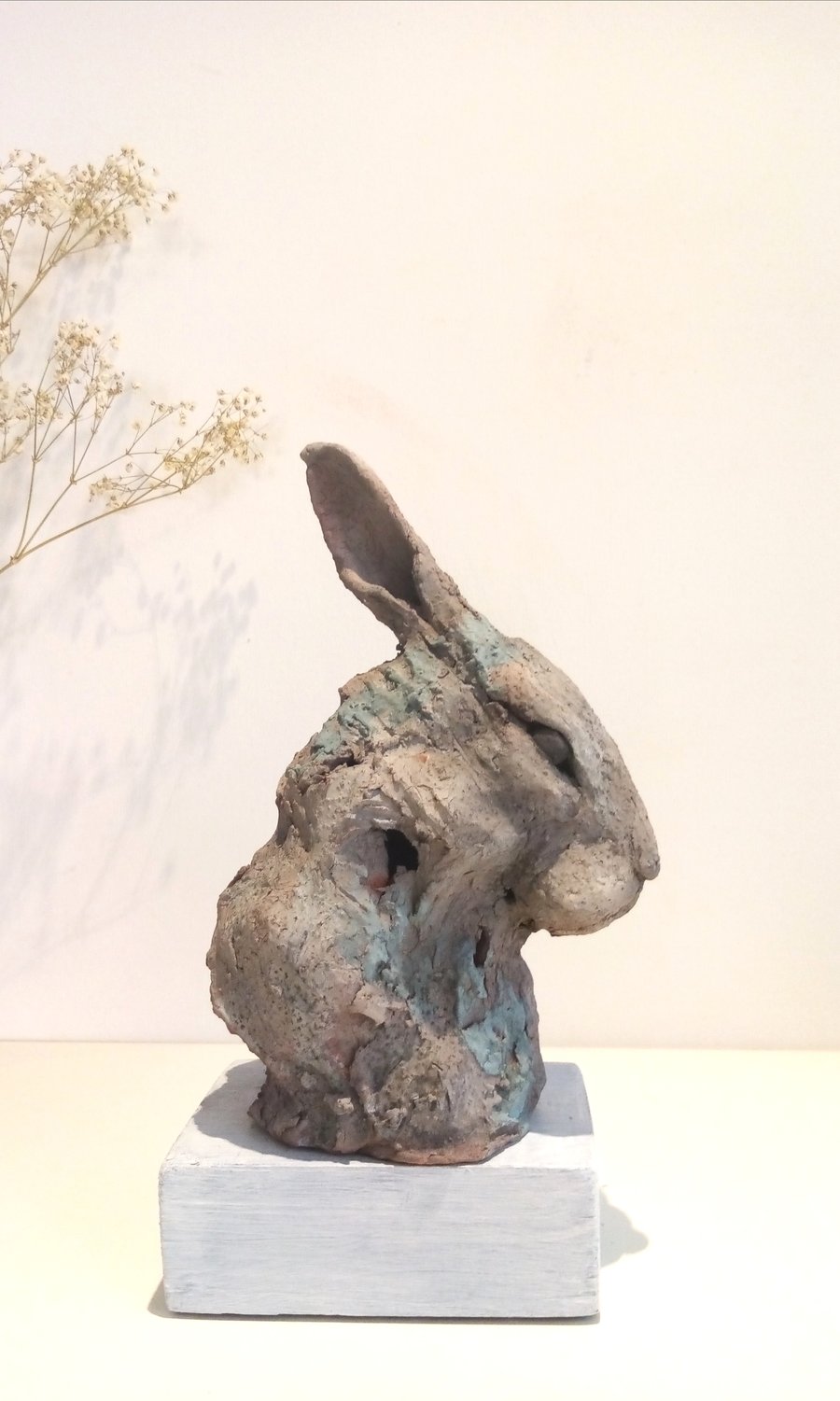Hare sketch sculpture
