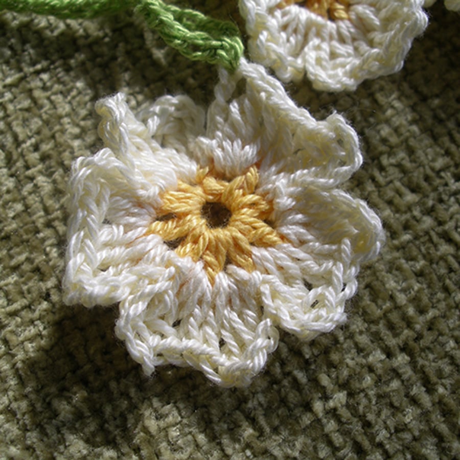 Crocheted Primrose Flower Bunting