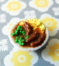 1:12 Scale Sausage and Cheesy Mashed Potato Plate for DollsHouse - Image 2