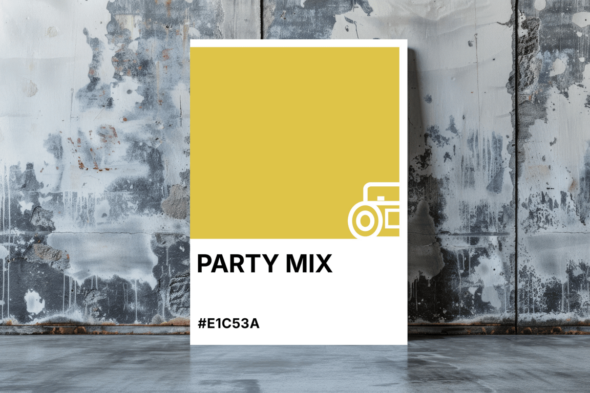 PARTY MIX Greeting Card – Colour Swatch Series (A6, Blank Inside)