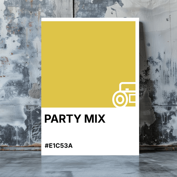 PARTY MIX Greeting Card – Colour Swatch Series (A6, Blank Inside)
