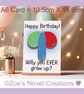 Rude Balloons Birthday Card - Willy A6 10.5cm x 14.8cm - Image 10