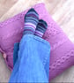 Recycled Repurposed Pink Cable Cushion.  - Image 1