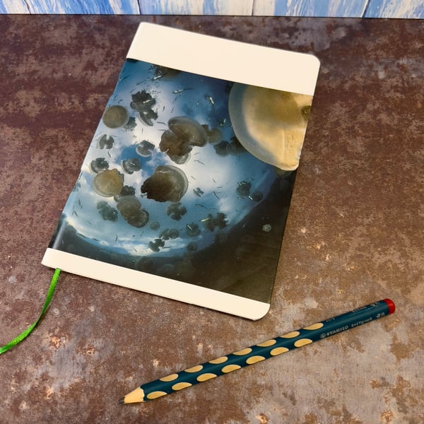 Notebook, Marine themed, A5 (ish), made from up-cycled and recycled materials.