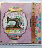 Birthday Card Happy Birthday Vintage Sewing Machine Buttons 3D Luxury Handmade - Image 1